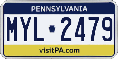 PA license plate MYL2479