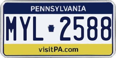 PA license plate MYL2588