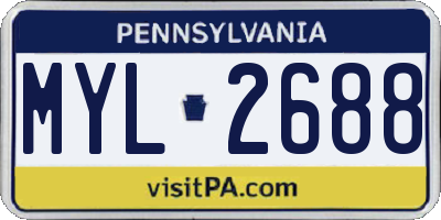 PA license plate MYL2688