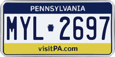 PA license plate MYL2697