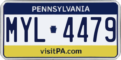 PA license plate MYL4479