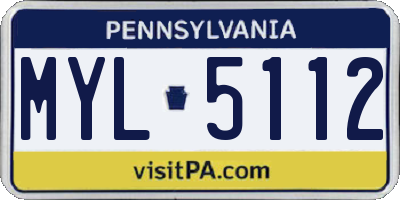 PA license plate MYL5112