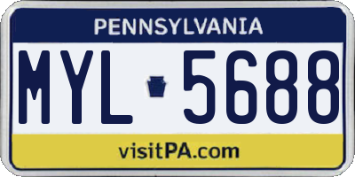 PA license plate MYL5688