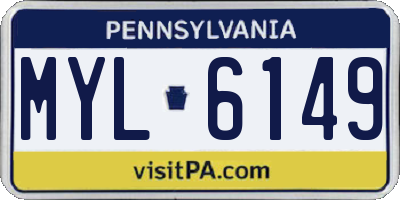 PA license plate MYL6149