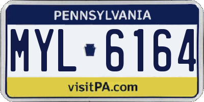 PA license plate MYL6164