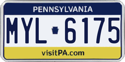 PA license plate MYL6175