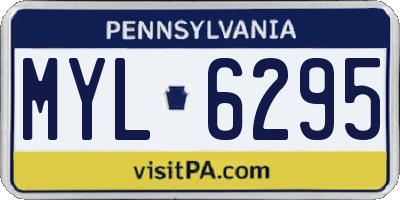 PA license plate MYL6295