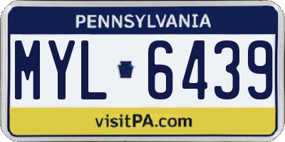 PA license plate MYL6439