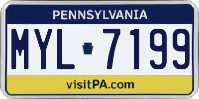 PA license plate MYL7199