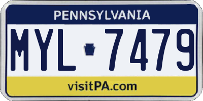 PA license plate MYL7479