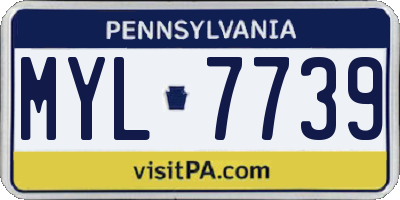 PA license plate MYL7739