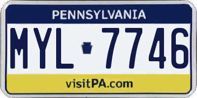 PA license plate MYL7746