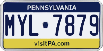 PA license plate MYL7879