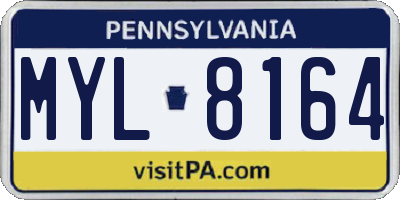 PA license plate MYL8164