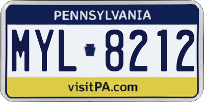 PA license plate MYL8212