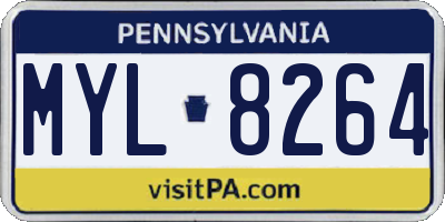 PA license plate MYL8264