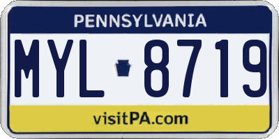 PA license plate MYL8719