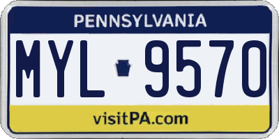 PA license plate MYL9570