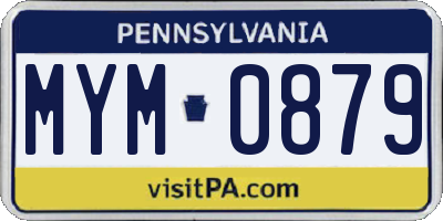 PA license plate MYM0879