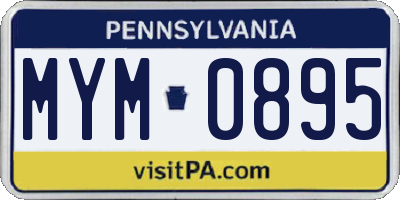 PA license plate MYM0895