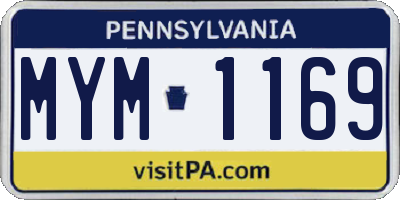 PA license plate MYM1169