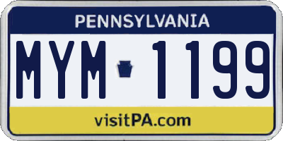 PA license plate MYM1199