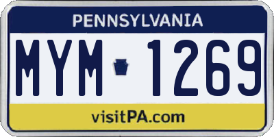 PA license plate MYM1269