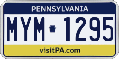 PA license plate MYM1295