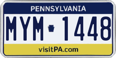 PA license plate MYM1448