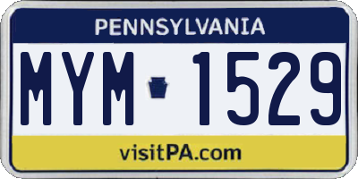 PA license plate MYM1529