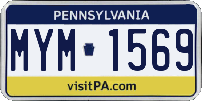 PA license plate MYM1569