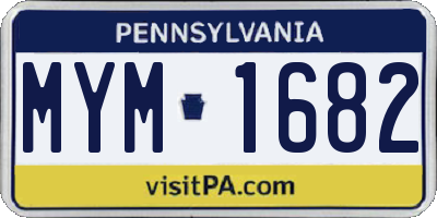 PA license plate MYM1682