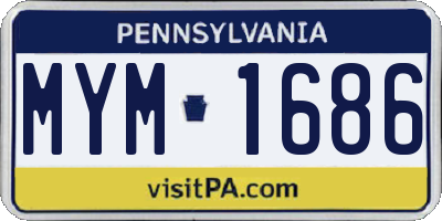 PA license plate MYM1686