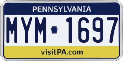 PA license plate MYM1697