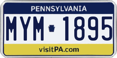 PA license plate MYM1895