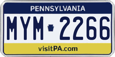 PA license plate MYM2266