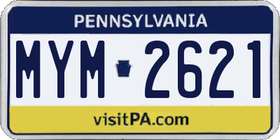 PA license plate MYM2621