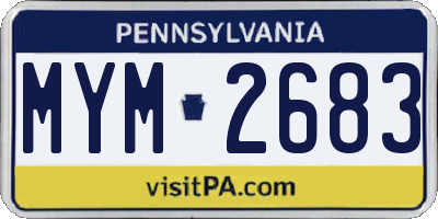 PA license plate MYM2683