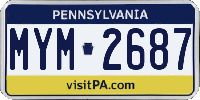 PA license plate MYM2687