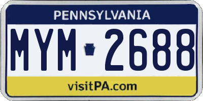 PA license plate MYM2688
