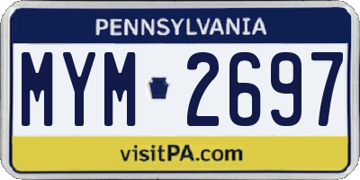 PA license plate MYM2697