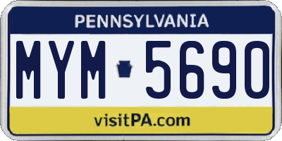 PA license plate MYM5690