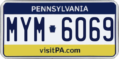 PA license plate MYM6069