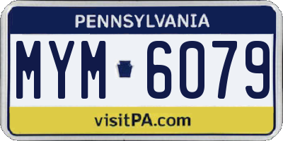 PA license plate MYM6079