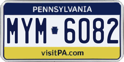 PA license plate MYM6082