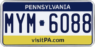 PA license plate MYM6088