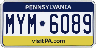 PA license plate MYM6089