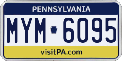 PA license plate MYM6095