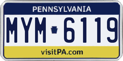 PA license plate MYM6119