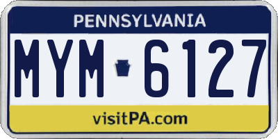 PA license plate MYM6127